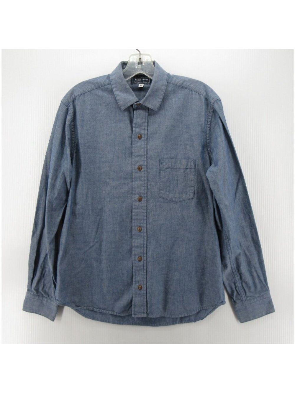 Blade Shirt Small Blue Chambray Button Down Classic Pocket USA Made